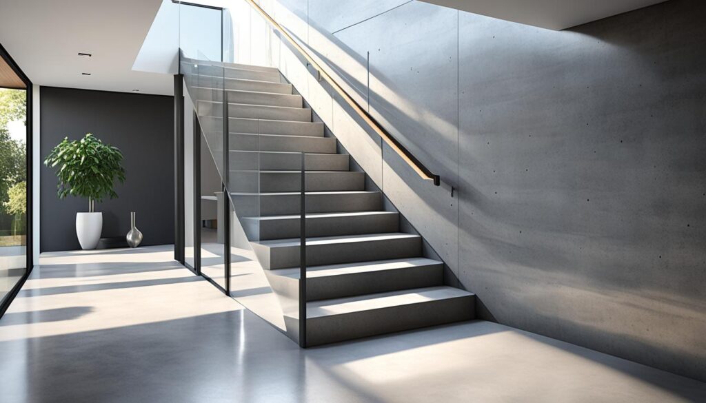 gepolierde beton trap afwerken